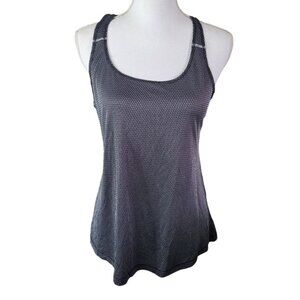 Athletic Racerback Tank Top‎ Grey Textured Stitching Womens M Running Exercise